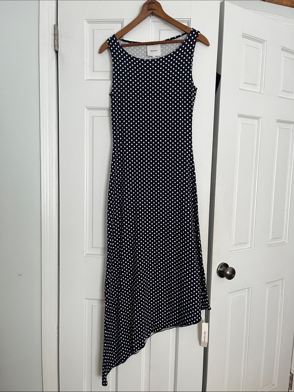 Reformation Luke Knit Dress in Dream Dot